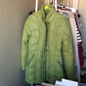 Prana green down coat